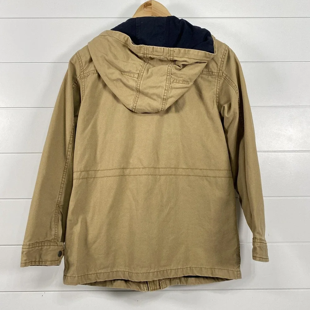 GapKids Jacket Boys Large 10 Camo Field Hooded Utility Cargo Full Zip Cotton